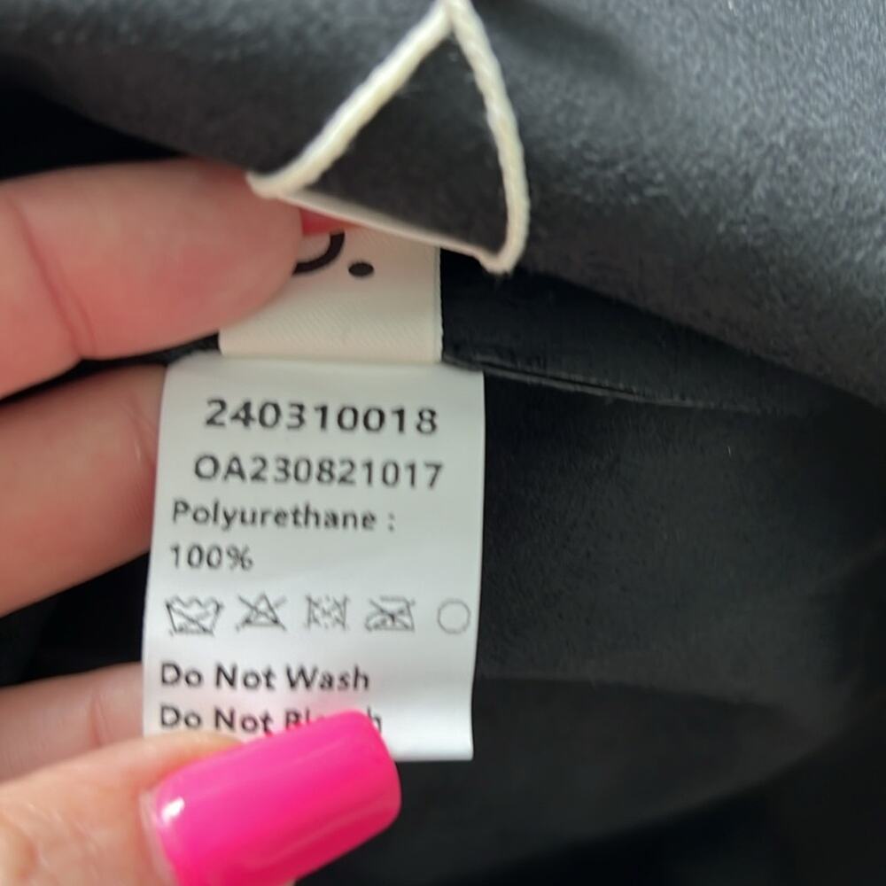 NWT REVOLVE & MINIMALIST lovers COMMENSE modern black leather mini skirt S - Picture 5 of 6